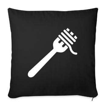 Spaghetti symbol - Sofa pillowcase 17,3'' x 17,3'' (45 x 45 cm) - black - Front