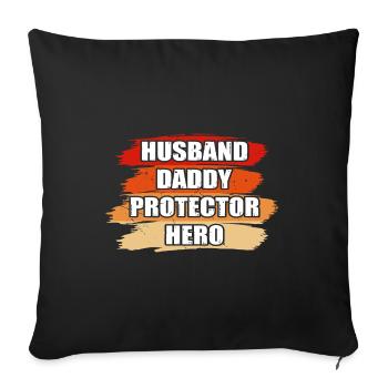 Father's Day Dad Dad Dad Dad Dad Dad - Sofa pillowcase 17,3'' x 17,3'' (45 x 45 cm) - black - Front