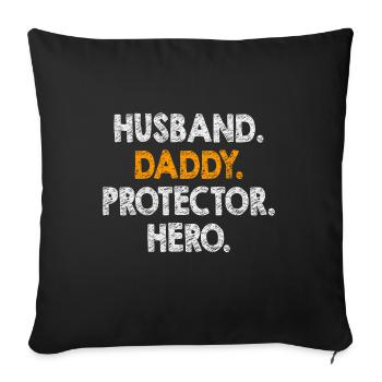 Father's Day Dad Dad Dad Dad Dad Dad - Sofa pillowcase 17,3'' x 17,3'' (45 x 45 cm) - black - Front