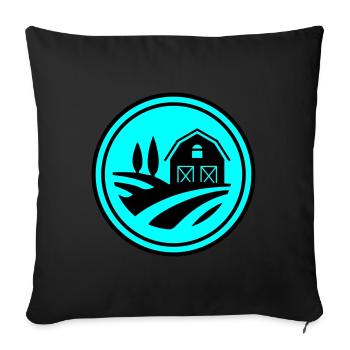 Farm Harvest Circle - Sofa pillowcase 17,3'' x 17,3'' (45 x 45 cm) - black - Front