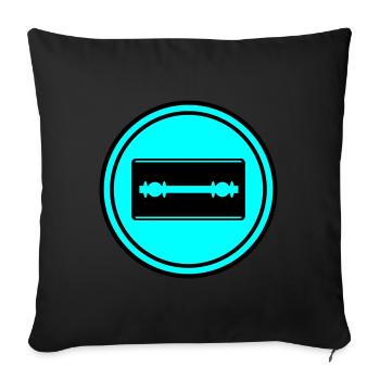 Razor Blade Icon Circle - Sofa pillowcase 17,3'' x 17,3'' (45 x 45 cm) - black - Front