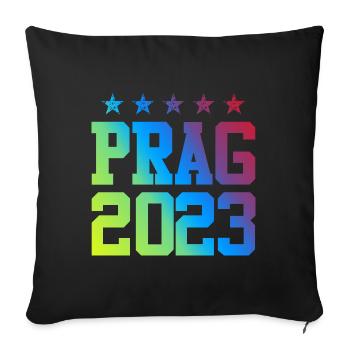Prague 2023 - Housse de coussin décorative 45 x 45 cm - noir - Devant