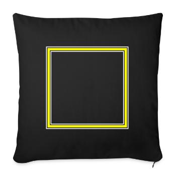 Square Icon - Sofa pillowcase 17,3'' x 17,3'' (45 x 45 cm) - black - Front