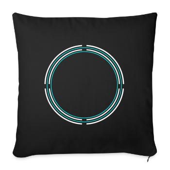 Kreis Icon - Sofakissenbezug 45 x 45 cm - Schwarz - Vorne