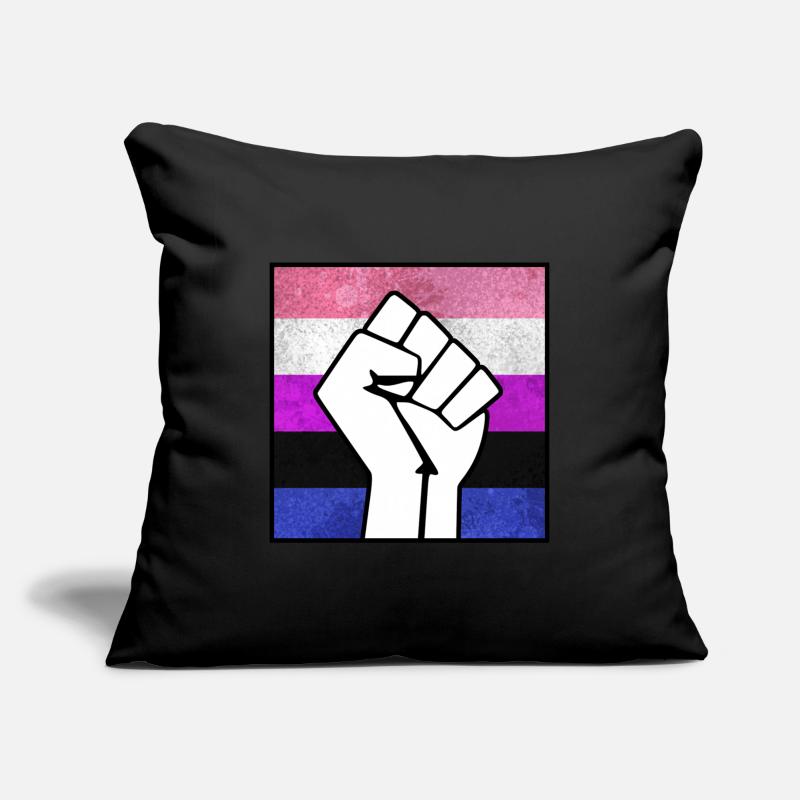 Genderfluid Pride Faust Aufkleber Sofakissenbezug 45 x 45 cm