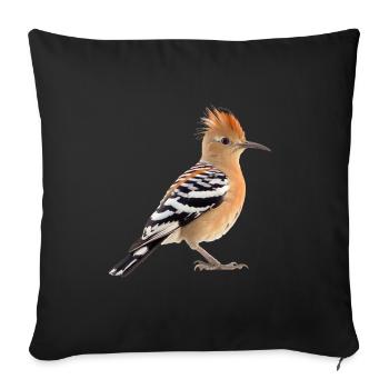La huppe est un oiseau rare - Housse de coussin décorative 45 x 45 cm - noir - Devant