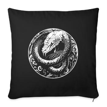 Snake - Sofa pillowcase 17,3'' x 17,3'' (45 x 45 cm) - black - Front