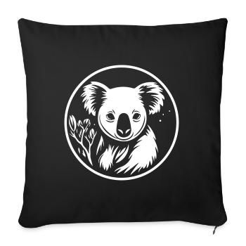 Koala - Sofa pillowcase 17,3'' x 17,3'' (45 x 45 cm) - black - Front
