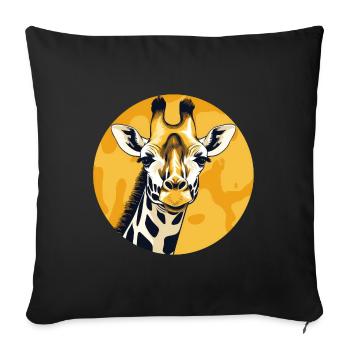 Giraffe - Sofa pillowcase 17,3'' x 17,3'' (45 x 45 cm) - black - Front