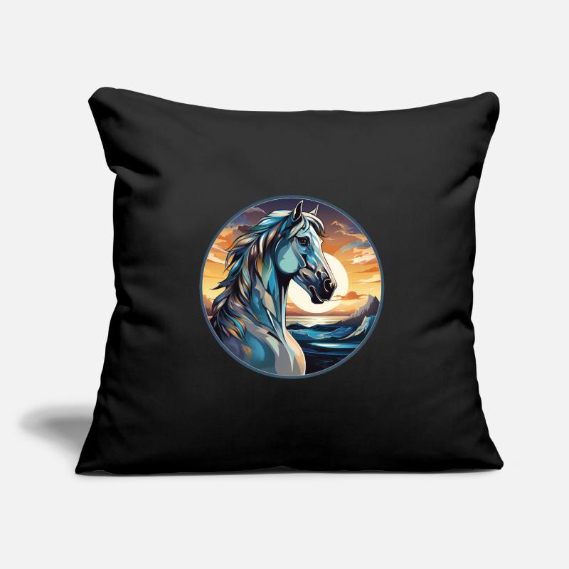 Cheval Housse de coussin décorative 45 x 45 cm