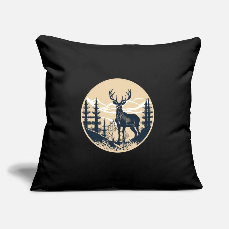 Cerf Housse de coussin décorative 45 x 45 cm