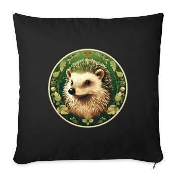 Igel - Sofakissenbezug 45 x 45 cm - Schwarz - Vorne