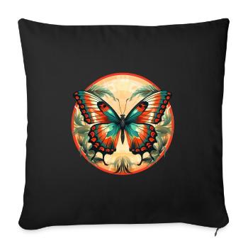 Butterfly - Sofa pillowcase 17,3'' x 17,3'' (45 x 45 cm) - black - Front