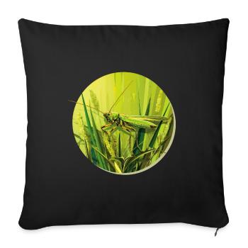 Grasshopper - Sofa pillowcase 17,3'' x 17,3'' (45 x 45 cm) - black - Front