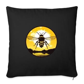 Bee - Sofa pillowcase 17,3'' x 17,3'' (45 x 45 cm) - black - Front