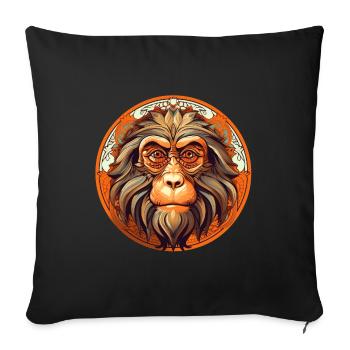 Affe - Sofakissenbezug 45 x 45 cm - Schwarz - Vorne