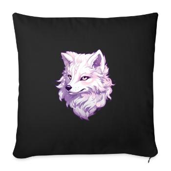 Wolf Anime - Sofa pillowcase 17,3'' x 17,3'' (45 x 45 cm) - black - Front