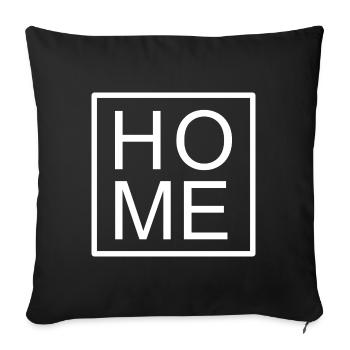HOME - Housse de coussin décorative 45 x 45 cm - noir - Devant