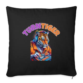 TURNTIGER - Housse de coussin décorative 45 x 45 cm - noir - Devant