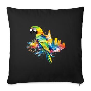 Rio de Janeiro est synonyme de rythme et de couleur - Housse de coussin décorative 45 x 45 cm - noir - Devant