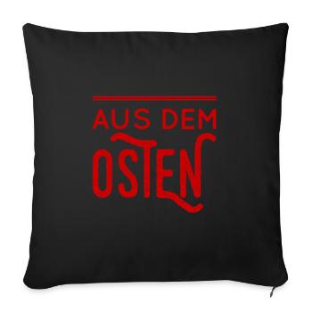 aus dem Osten - Sofakissenbezug 45 x 45 cm - Schwarz - Vorne