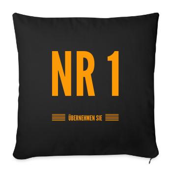 Nr. 1, Sie sind dran - Sofakissenbezug 45 x 45 cm - Schwarz - Vorne