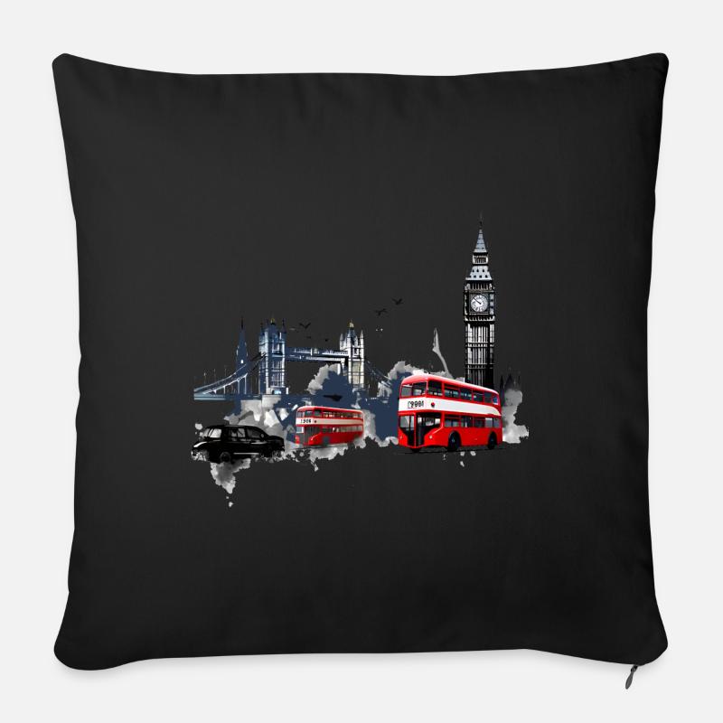 London, die pulsierende Hauptstadt - Sofakissenbezug 45 x 45 cm - Schwarz