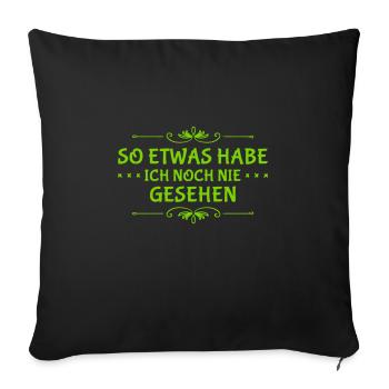 ich entdecke Neues - Sofakissenbezug 45 x 45 cm - Schwarz - Vorne
