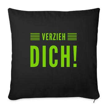 geh weg - Sofakissenbezug 45 x 45 cm - Schwarz - Vorne