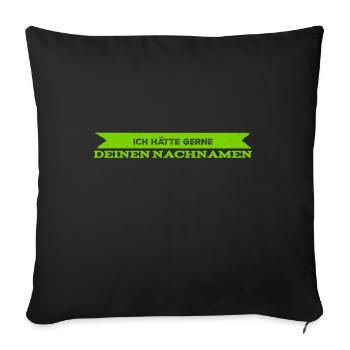 wollen wir heiraten? - Sofakissenbezug 45 x 45 cm - Schwarz - Vorne
