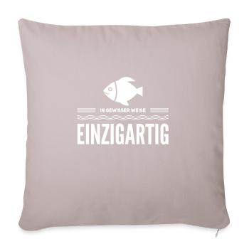 ich bin einzigartig - Sofakissenbezug 45 x 45 cm - helles Taupe - Vorne