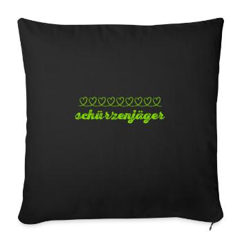 ich bin ein Schürzenjäger - Sofakissenbezug 45 x 45 cm - Schwarz - Vorne