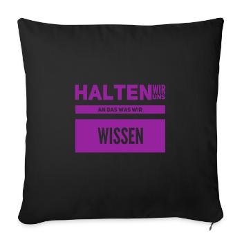 spekulieren wir nicht - Sofakissenbezug 45 x 45 cm - Schwarz - Vorne