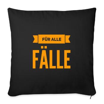 ich bin besonnen - Sofakissenbezug 45 x 45 cm - Schwarz - Vorne