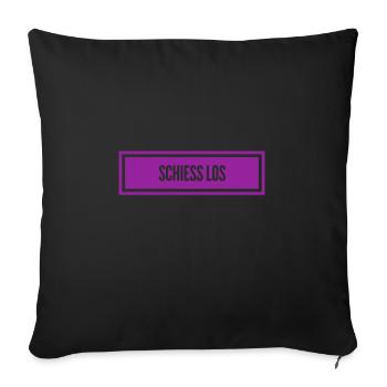raus damit - Sofakissenbezug 45 x 45 cm - Schwarz - Vorne