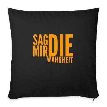 sei redlich - Sofakissenbezug 45 x 45 cm - Schwarz - Vorne