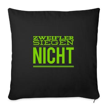 ich siege - Sofakissenbezug 45 x 45 cm - Schwarz - Vorne