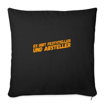 ich bin ein Macher - Sofakissenbezug 45 x 45 cm - Schwarz - Vorne