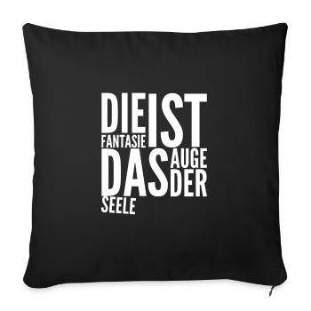 die Fantasie der Seele - Sofakissenbezug 45 x 45 cm - Schwarz - Vorne