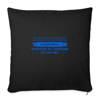 nimm dein Leben in die Hand - Sofakissenbezug 45 x 45 cm - Schwarz - Vorne