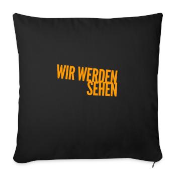 kucken wir mal - Sofakissenbezug 45 x 45 cm - Schwarz - Vorne