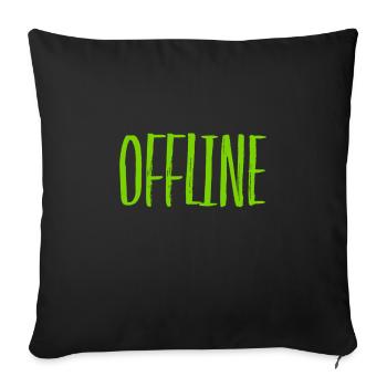 offline ist spitze - Sofakissenbezug 45 x 45 cm - Schwarz - Vorne