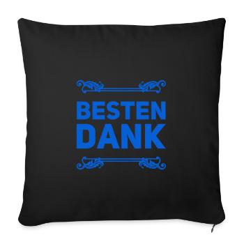 vielen herzlichen Dank - Sofakissenbezug 45 x 45 cm - Schwarz - Vorne