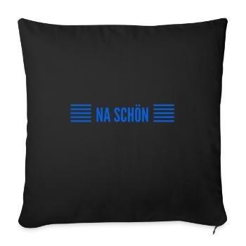 wie schön - Sofakissenbezug 45 x 45 cm - Schwarz - Vorne