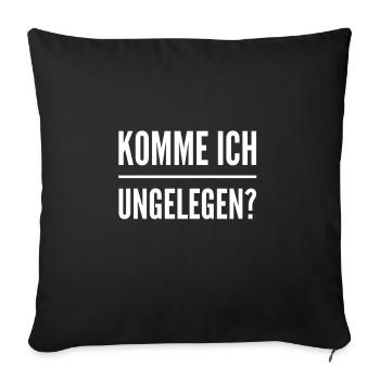 soll ich gehen? - Sofakissenbezug 45 x 45 cm - Schwarz - Vorne