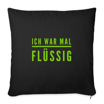 das Geld ist alle - Sofakissenbezug 45 x 45 cm - Schwarz - Vorne