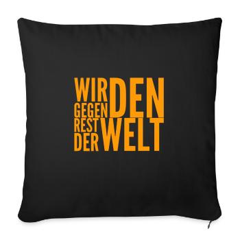 keiner hält uns auf - Sofakissenbezug 45 x 45 cm - Schwarz - Vorne