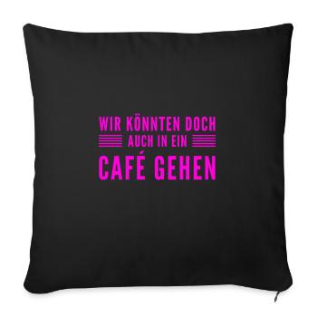 ich möchte dich besser kennenlernen - Sofakissenbezug 45 x 45 cm - Schwarz - Vorne
