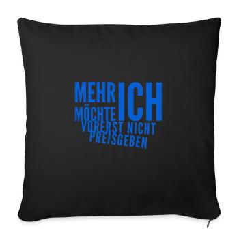 der Rest bleibt geheim - Sofakissenbezug 45 x 45 cm - Schwarz - Vorne