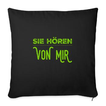 ich bin wütend - Sofakissenbezug 45 x 45 cm - Schwarz - Vorne